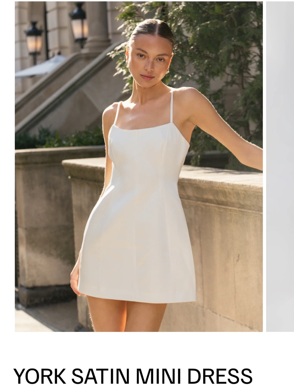 French Connection White Satin York Mini Dress Bridal Wedding
